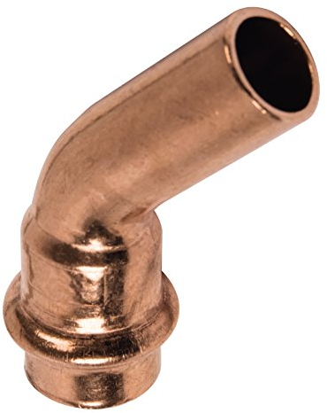 Sanitop-Wingenroth CU-Pressfitting Kupfer-Bogen 45 Grad 5040 15 mm IA, 1 Stück, 12741 7