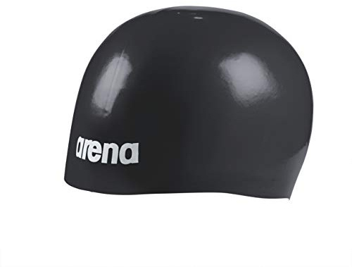 Arena Unisex Molded Pro II USA Swim Cap for Adults Comfortable Tight Fit Pool Training and Racing Swim Accessory, Black, One Size