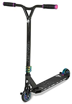 Riprail Semi Pro 2 Trottinette Freestyle avec Plate-Forme en Alliage, Roues de Noyau en Alliage, roulements ABEC-9, Casque en Alliage NECO en Alliage, Fourche en Alliage usinée CNC, 2 pegs