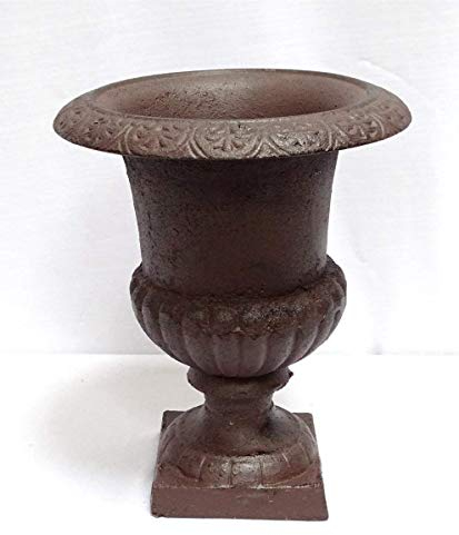 linoows Garten Amphore, Kratervase, Nostalgie Blumenkübel aus Gusseisen 30 cm
