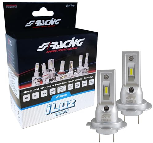 SIMONI RACING Z7 LED Umwandlung iLuz Kit 2 LED-Leuchtmittel H7 – H18 klein für Auto und Motorrad, 6500 K, weißes Licht