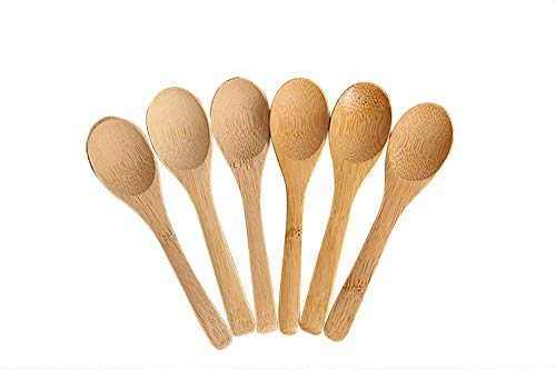 Utile Lot de 10 petites cuillères à café en bois respectueuses de l'environnement pour café miel confiture Cuillère à soupe durable Outil de cuisine - 12,8 x 2,9 cm - Ovale durable et utile
