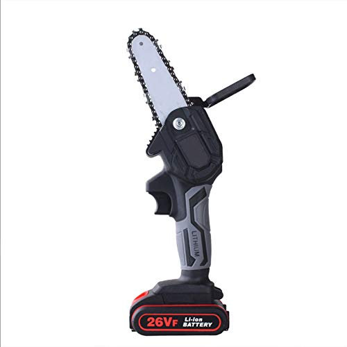 Mini Motosierra De Mano Sierra De Cadena EléCtrica PortáTil De 4 Pulgadas Motosierra De Tijeras De Podar De 26V 2Ah Cadenas Para Cortar Madera De Patio,Mini chainsaw