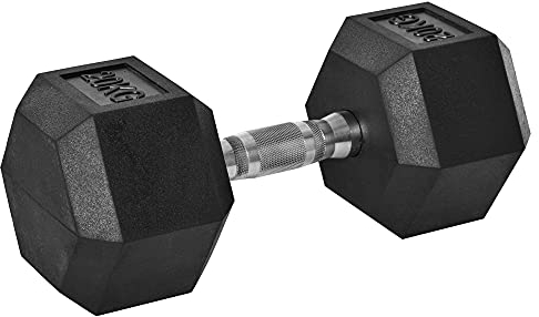 HOMCOM Hanteln mit gerändeltem Griff, Kurzhantel aus Gusseisen, 1 x 20kg, Kurzhanteln für Männer und Frauen, Dumbbell für Zuhause, Fitnessstudio, Krafttraining
