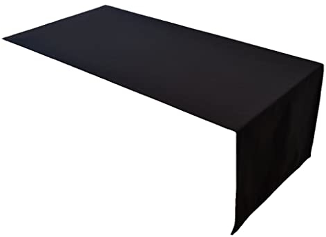 Lemos Home Hochwertiger Tischläufer Tischwäsche aus 100% Baumwolle Kollektion Konzept, Farbe & Größe wählbar (Tischläufer - 45x120cm, Schwarz)