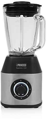 Princess 212100 Batidora de vaso Supreme, 1,5 L, 1250 W, 5 velocidades y función Pulse