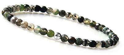GD GOOD.designs Armband Damen mit echten Natursteinen und 925 Silber Perle I Naturstein Armband aus facettierte 4mm Edelstein Perlen - Inkl. Geschenkbeutel