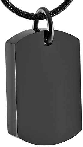 KOMEDO Blank ID Tag/Dog Tag Free Gravieren – Edelstahl Pet Asche Andenken Memorial Urne Anhänger – Schmuck für die Feuerbestattung,3