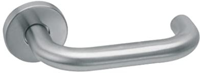 AZERODESIGN - Juego de Manilla con Roseta Redonda DUNA - 5 cm - Largo Manija de 13,5 cm - Resistente al Desgaste y la Oxidación - Fácil Instalación - Material de Acero Inoxidable 18/8 AISI 304