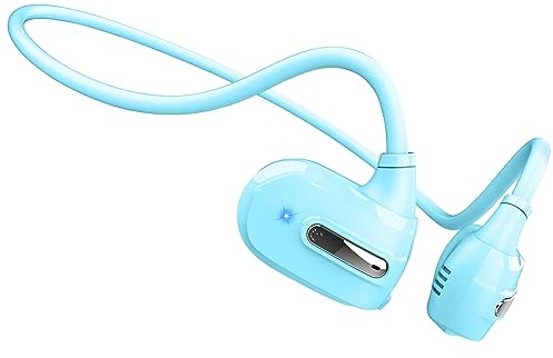 BANIGIPA Barnhörlurar, öppna öronhörlurar bekväma för tonåringar barn pojkar flickor, trådlöst Bluetooth 5.3 headset med mikrofon för skola/surfplatta/resor, 13 g ultralätt, skydda hörsel, 10 H
