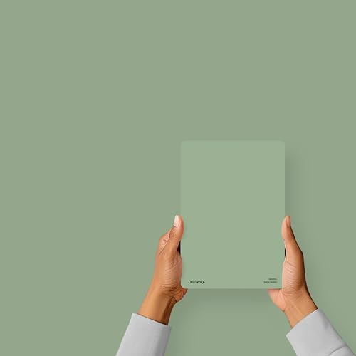 Hemway Sage Green Peel & Stick Sample Interior Paint | A5 Accurate Colour Swatch, Mess-Free Alternative to Paint Tester Pots, Easy To Use, Eco-friendly, for Kitchen Bathroom Living Room