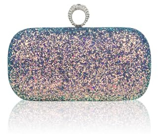 CORIOS Lentejuelas Clutch para Mujer Bolsa de Noche Bolso de Fiesta Lujoso Bolso de Hombro Bolso de Boda Bolsa de Cadena Pequeña Elegante Bolsos Bandolera para Fiesta de Graduación Banquete Verde