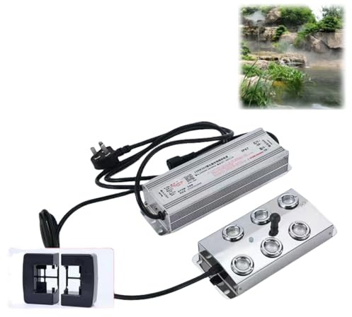 LOJAX Générateur de Brouillard – Générateur de Brouillard à ultrasons pour fontaines et étangs – Comprend Un Flotteur et Une Alimentation étanche – Idéal pour Les terrasses et Les paysages.