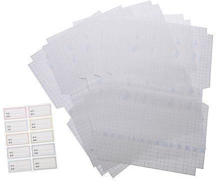 SEWACC Transparente Buchhülle Selbstklebend Mittel 10 Stück Packung Kunststoff Schutzhülle Für Schulbücher Studium