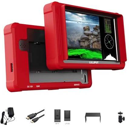 LILLIPUT FS5 5.4 Pouces LTPS de Champ de caméra Moniteur FHD 1920x1080 4K HDMI/3G-SDI Loop in/Out Moniteur de caméra pour appareils Photo Reflex numériques (DSLR)