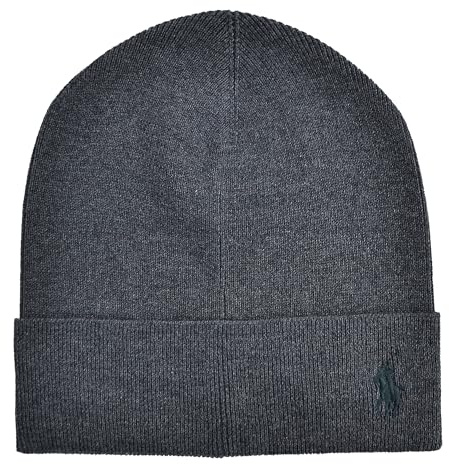 Ralph Lauren Berretto Beanie Light Weight Cotton Hat Cotone Taglia unica Grigio, grigio., Taglia unica