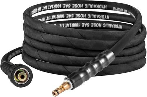 M.J COMFY-LIFE 5M High Pressure Hose, Pressure Washer Hose Accessories for Karcher K Series Pressure Washer K2 K3 K4 K5 K7 - Click Bayonet to M22-14mm Thread (5M)
