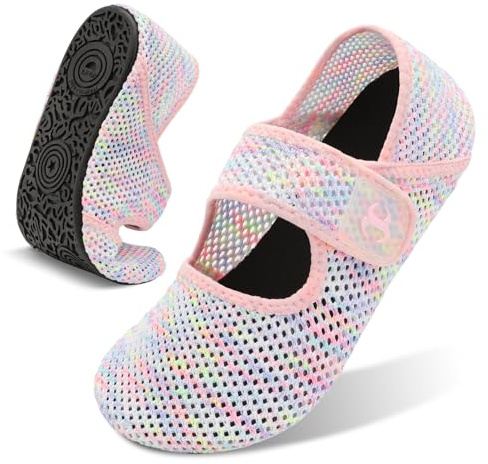 Summer Water Sock for Women White Shower Beach Swim Shoes Pool Swimming Aqua Shoes Wide Width Barefoot Sandals Rubber Slip On Slids Pink Size