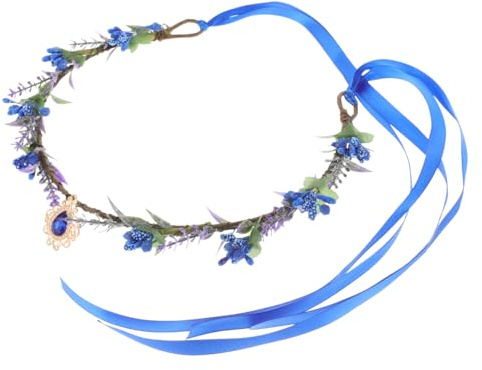 NIYANGLE Kopfschmuck Renaissance-blumenkrone Mit Künstlichen Blumen Für Frauen Stirnband-accessoire Für Halloween Und Besondere Anlässe Waldfeen-stirnband Mit Blattreif