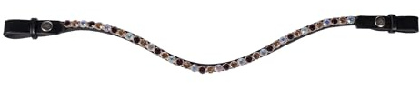 HKM Crystals Stirnband, Bernstein, Warmblut