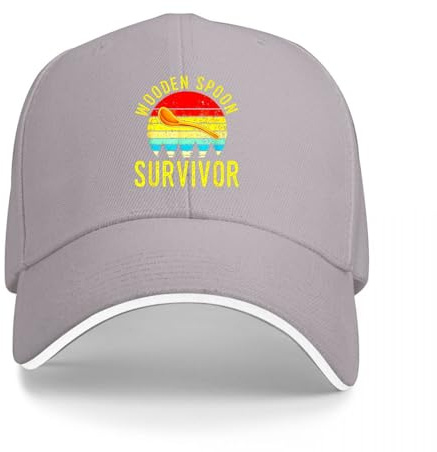 wuvhpxzz Cuillère en bois survivant drôle vintage rétro humour casquette papa chapeau, Fukye-Color4, Taille unique