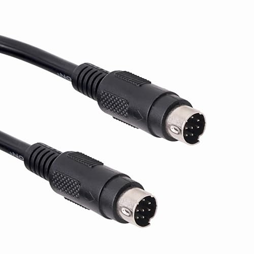 Mendouconert Cavo di prolunga mini DIN 8 pin maschio a maschio, MD8, connettore dritto, cavo adattatore per audio, video, apparecchiature industriali, tastiera, GPS (100,6 cm/1 m)