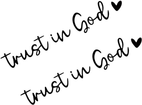 Autocollant pour verre de vue arrière,autocollant pour verre de vue arrière - Autocollants de voiture Trust In God 2 pièces autocollants de voiture,Autocollants et décalcomanies de pour maman