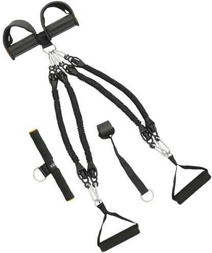 ABOOFAN Cuerda Elástica de Resistencia para Entrenamiento Abdominal y Piernas Banda Tensora Multifuncional Portátil Material Transpirable y Ecológico Equipo de Ejercicio para Uso en