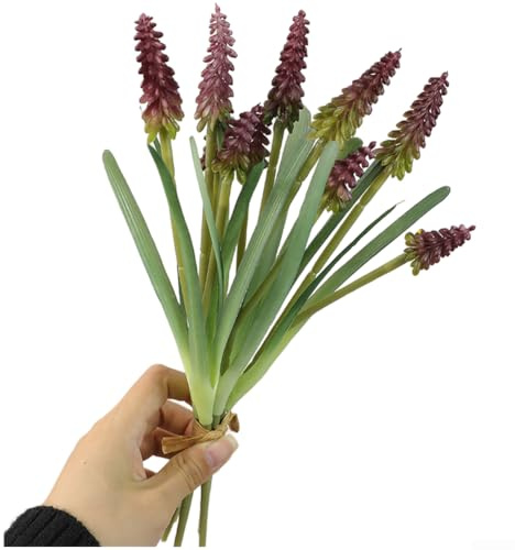 Hyazinthe Künstliches Blumenarrangement für Zuhause für Hochzeit und Außendekoration mit realistischer Textur und Kunststoffkonstruktion (Deep Purple)
