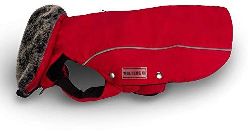 Wolters Winterjacke Amundsen rot XS - XL Hunde Winterjacke Hundejacke Hundewinterjacke Hundemantel Mit Öffnung für ein Geschir