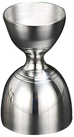 Bar Double Measure Bell Jigger，Stainless Steel Indian Style Jigger Ounce Cup Cocktail Jigger 30ml/60ml Bar Spirit Measuring (Sliver)