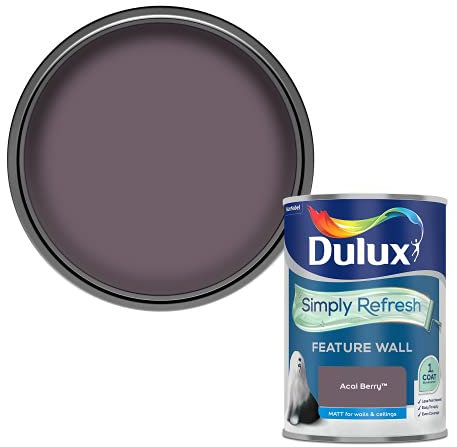 Dulux 5569241 Simply Refresh Feature Wall Matt Emulsion Paint, Acai Berry, 1.25 L