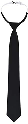 DESERMO Verstellbare Security Krawatte schwarz mit Gummizug | Sicherheitskrawatte mit vorgebundenen Knoten I Schlips für Sicherheit, Service & Gastronomie