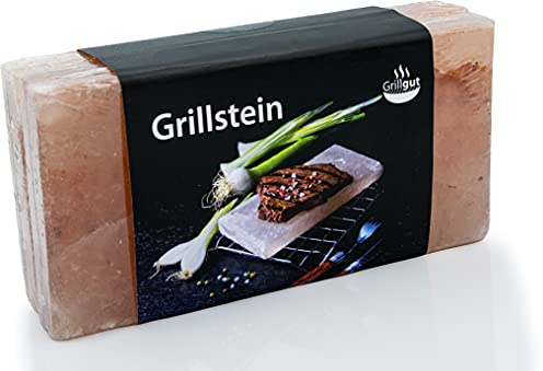 Premium BBQ Salz Grillsteine 2 Stück, Grillplatte | Salzplatte | Salzstein | Salt Slab | Salz Fließe (2 Stück)