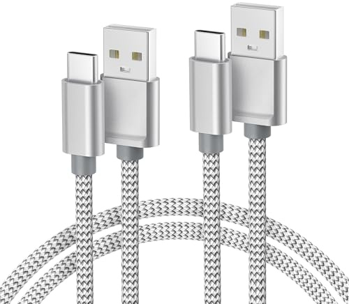 Basesailor USB C Ladekabel 3M 2Stück,Nylon Typ C Schnellladekabel für New Kindle Fire HD 10 9th 10th 11 Gen,Samsung Galaxy A54 A42 A34 A23 M33 M53 M23 M13,Z Flip Fold,S25 S24 S23 Plus Ultra,iPhone 17