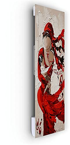 ILO/Radiador eléctrico radiante soplador de pared / 1250 W / +28 diseños, diseño único/extra plano de vidrio templado / IP44/Vertical/Programable, ecológico, silencioso/Made in France/A.Mujer/Niño