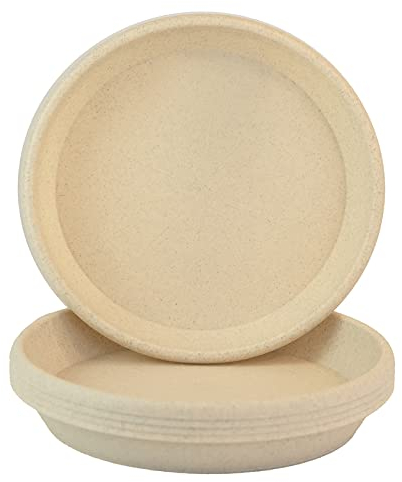 Home Garden Ornaments Plato Maceta Redondo 12.5cm de Diámetro Beige Mármol Juego de 5 - Duradero Platos Macetas Plastico - Platos para Macetas para Exteriores e Interiores (Ø12.5cm, Beige Mármol)