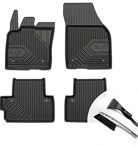 moto-MOLTICO Gummimatten Auto, 4-teiliges Set, Allwetter Gummi Fußmatten mit Rand, Antirutsch & Wasserfest Autoteppiche - passend für Volvo S40 II C30