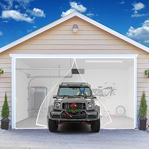 Premium Magnetic Fly Screen Door Mesh Curtain with Powerful Magnets No Gap, 255 x 210 cm Keeps Away Bugs Mosquitos Fly Bees Insects, Fits Any Door, White