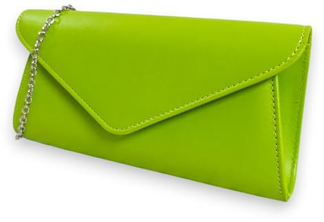 UShopUK Bolso de mano liso de piel sintética para novia, graduación, boda, noche, fiesta, bolso de mano