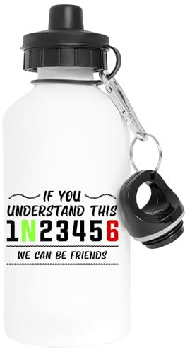 If You Understand This We Can Be Friends Aluminium Blanc Bouteille d'eau Avec Bouchon à Vis White Watter Bottle With Screw Cap