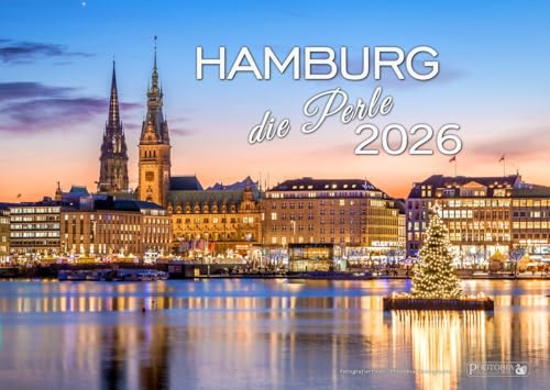 Hamburg die Perle 2026 (A3 Wandkalender) Hafen, Schiffe, Elbe, Alster, Elbphilharmonie, Michel