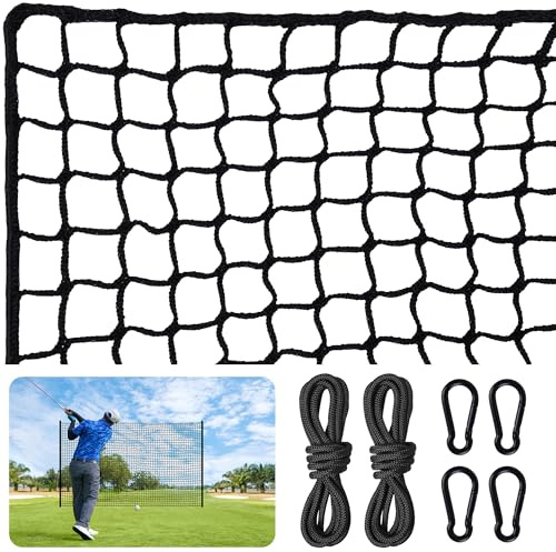 Visupor Nylon Golf Practice Net - 10/15/20/25/30/40/50ft, Weatherproof, Multi-Sport Barrier Net