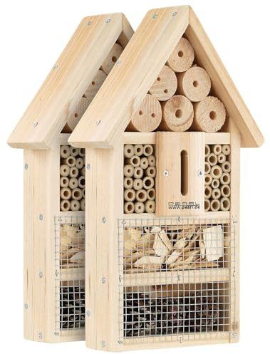 PEARL Insektenschutz: 2er-Set Insektenhotel-Bausätze, Nisthilfe und Schutz für Nützlinge (Insektenhotel Bausatz groß, Insekten Bausatz, Schmetterling)