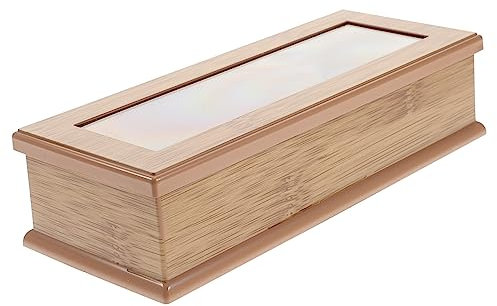 Cabilock 1stück Japanischer Utensilienhalter Aus Praktische Chopstick Box Lichtbraun Für Besteck Und Schreibwaren Mit Deckel Für Einfache Aufbewahrung