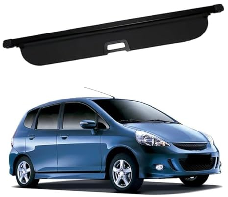 Auto Einziehbarer Laderaumabdeckung Kofferraum für H.o.n.d.a Fit 2002-2007, Schwarz Schutz Der Privatsphäre Abdeckung Hutablage Cargo Cover, Ausziehbar Kofferraumabdeckung Rollo