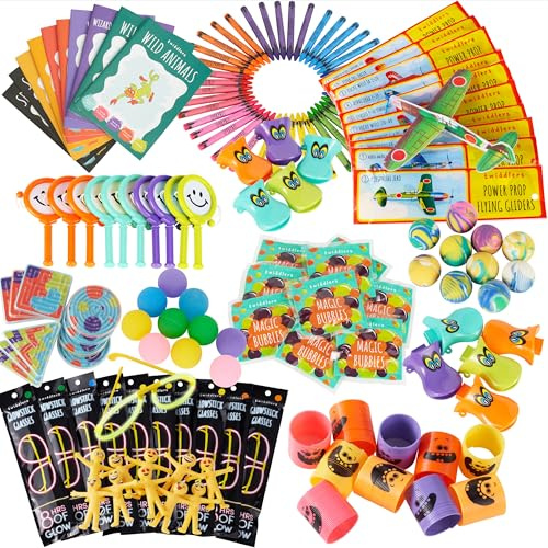 THE TWIDDLERS 240 Premium Kindergeburtstag Spielzeugset für Mädchen & Jungen - Mitgebsel, Mitbringsel, Gastgeschenke, Piñata Füllung, Ostern, Tombola Preise