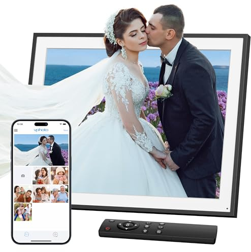 Dragon Touch Cornice digitale per foto – Grande cornice digitale WiFi da 48 cm con 64 GB di memoria, schermo FHD, facile da configurare per condividere foto o video da remoto con l'app Vphoto con