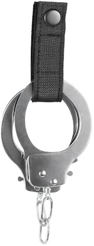 Handschellengurt, Taktische Handschellenhalter, Nylon Duty Belt Keepers Verstellbare Gürtelschlaufe mit Druckknopf für Gürtel bis zu 60mm