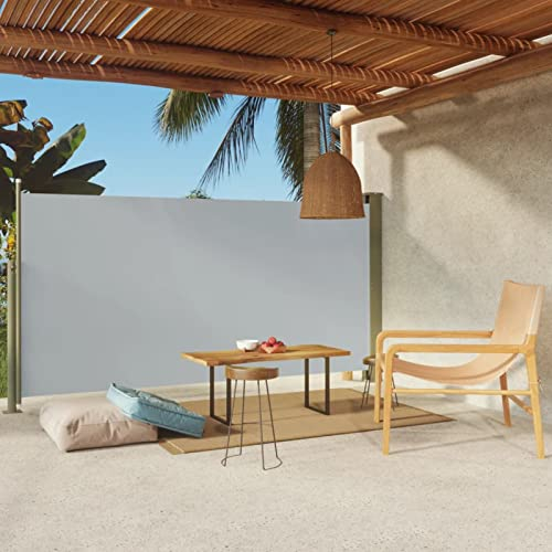 Iiaky Seitenmarkise Ausziehbar 160x300 cm Senkrechtmarkise AußEn Senkrechtmarkise Balkon Windschutz Camping Terrassen Sichtschutz Grau
